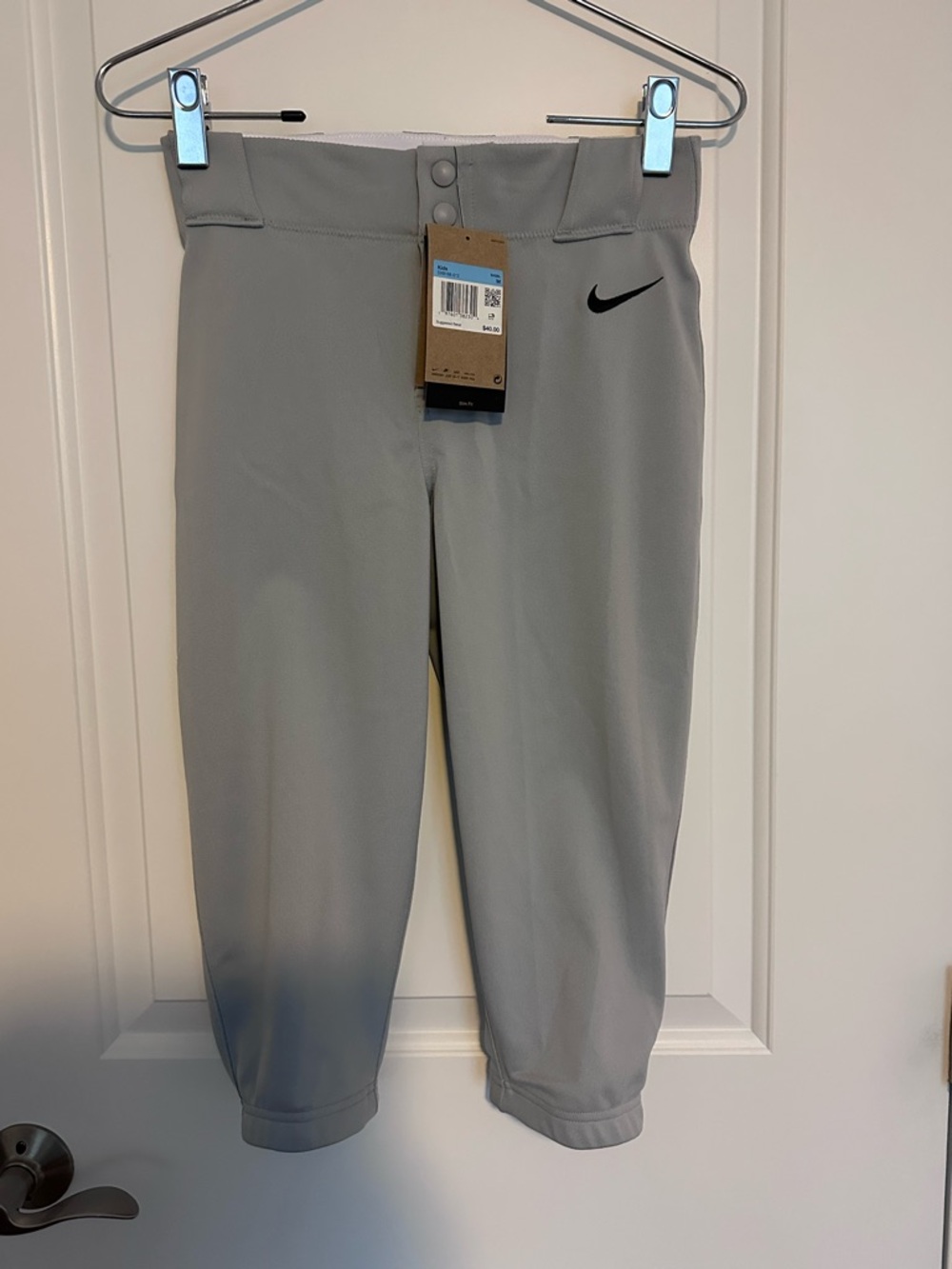 Nike Kids' Grey Baseball Pants - slim knickers